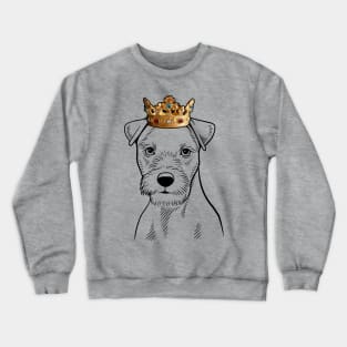 Parson Russell Terrier Dog King Queen Wearing Crown Crewneck Sweatshirt